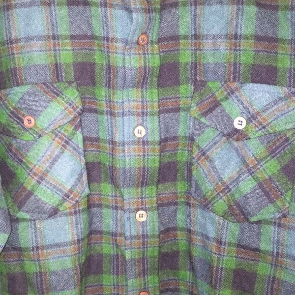 Kmart Retro old school wool blend winter shirt M - Picture 2 of 3